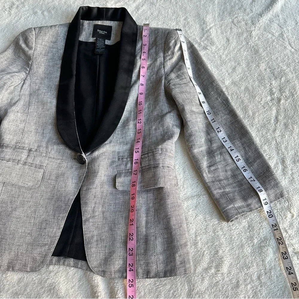 Smythe Gray Blazer with Black Lapel - Picture 5 of 11